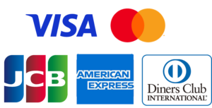 Visa Mastercard JCB American Express Diners Club